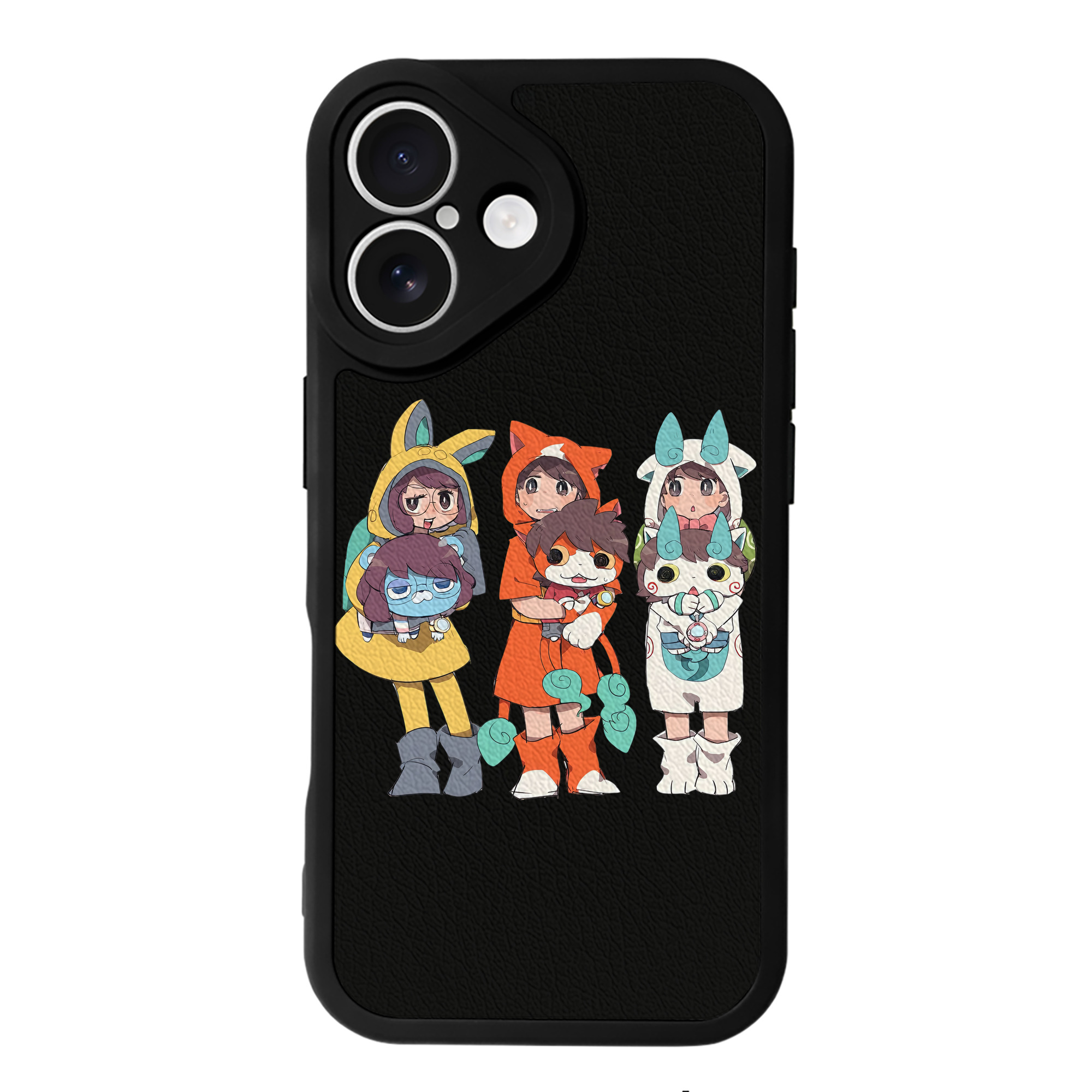 （画像用） 妖怪ウォッチ Yo-kai Watch 【iPhone 16シリーズ対応】シリコンスマホケース（レザー調） 材質：シリコン